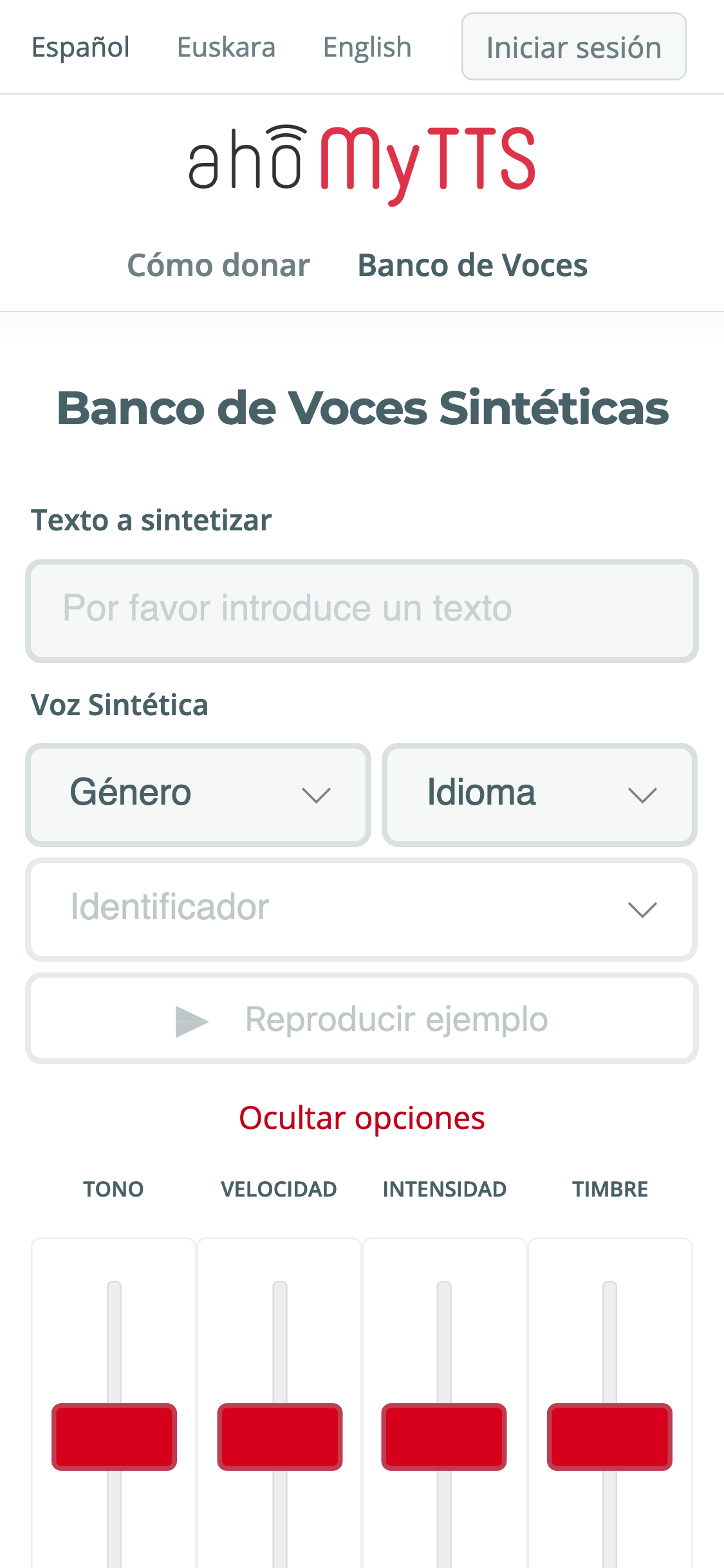 Banco de Voces Sintéticas