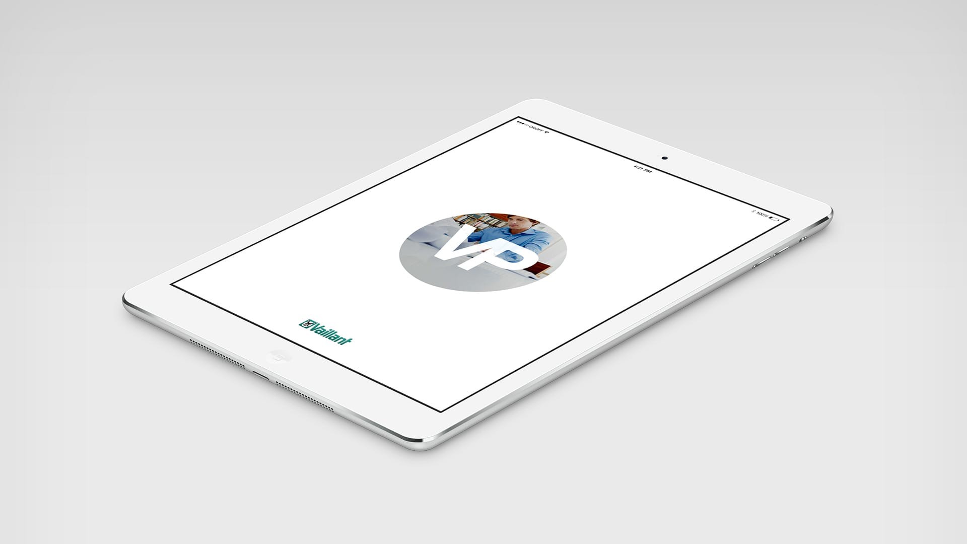 App Vaillant Premium en una tablet